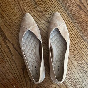 Birdies Women's Beige Suede Flats